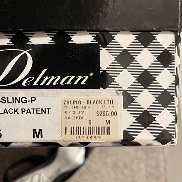 Delman z sling black patent shoes sandals - Picture 15 of 15